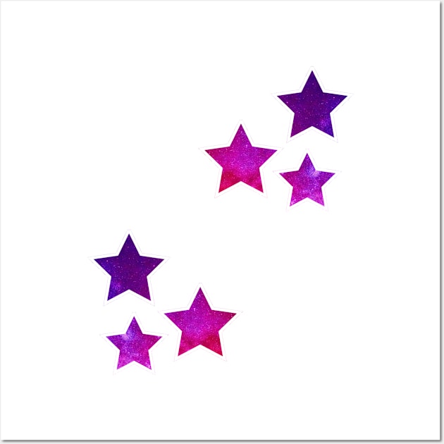 Galaxy stars sticker pattern Wall Art by HR-the-Chemist